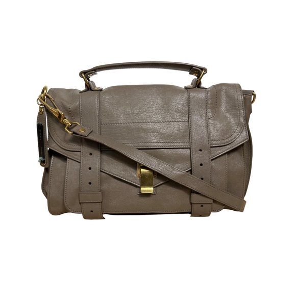 Proenza Handbags - Proenza Schouler PSI Gray Leather Satchel Medium Bag